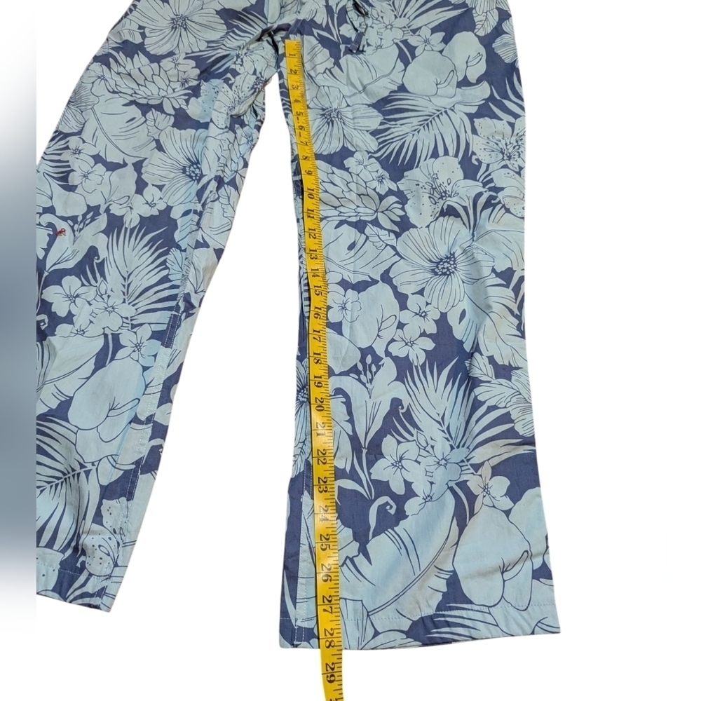 Brooks Brothers Pants Pajama Lounge All Cotton M Blue Floral Preppy Casual Comfy - Picture 4 of 6